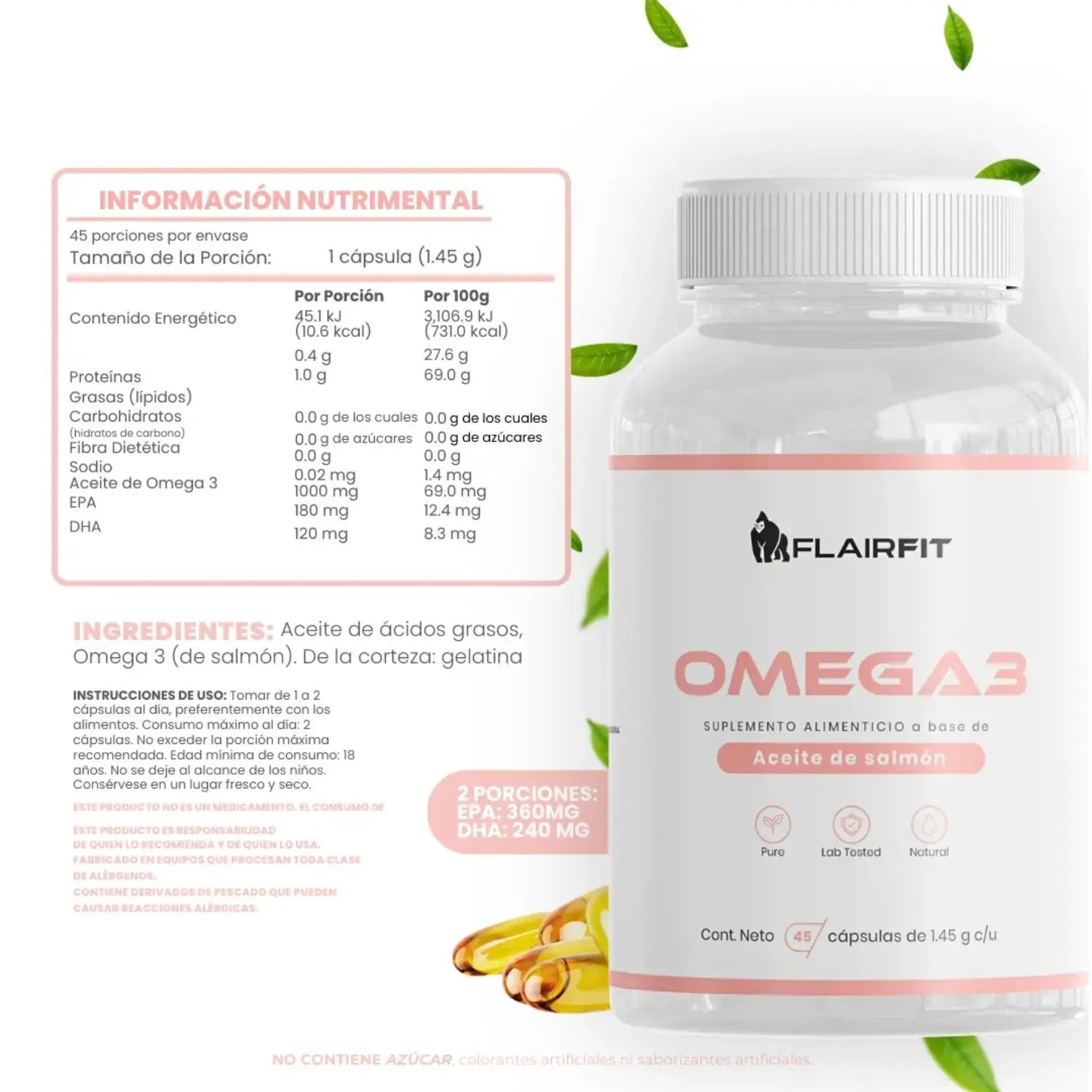 Flairfit Omega-3 Formulación Premium 48 Caps Sfn