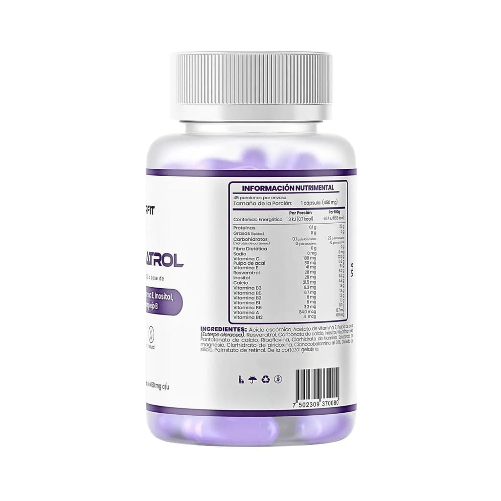 Flairfit Antioxidante Resveratrol  450mg 45 Cápsulas Sfn