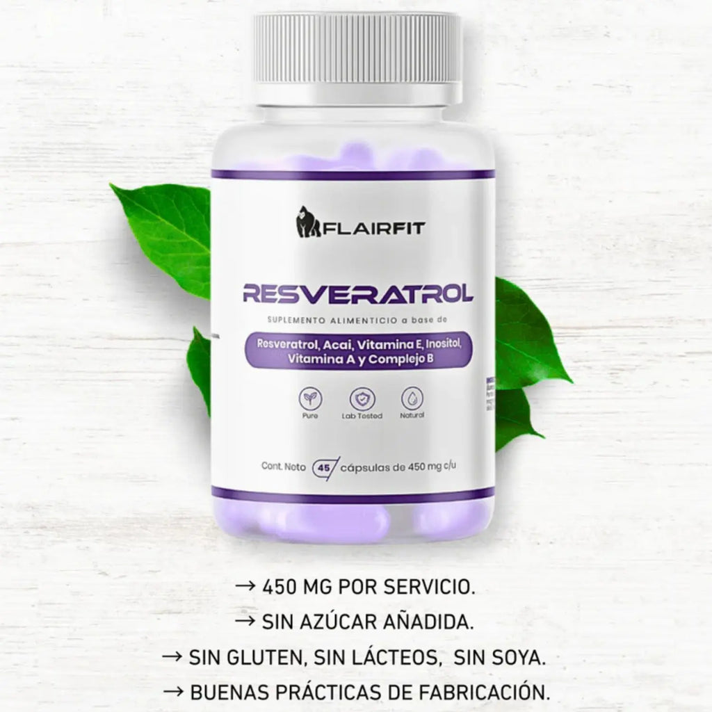 Flairfit Antioxidante Resveratrol  450mg 45 Cápsulas Sfn