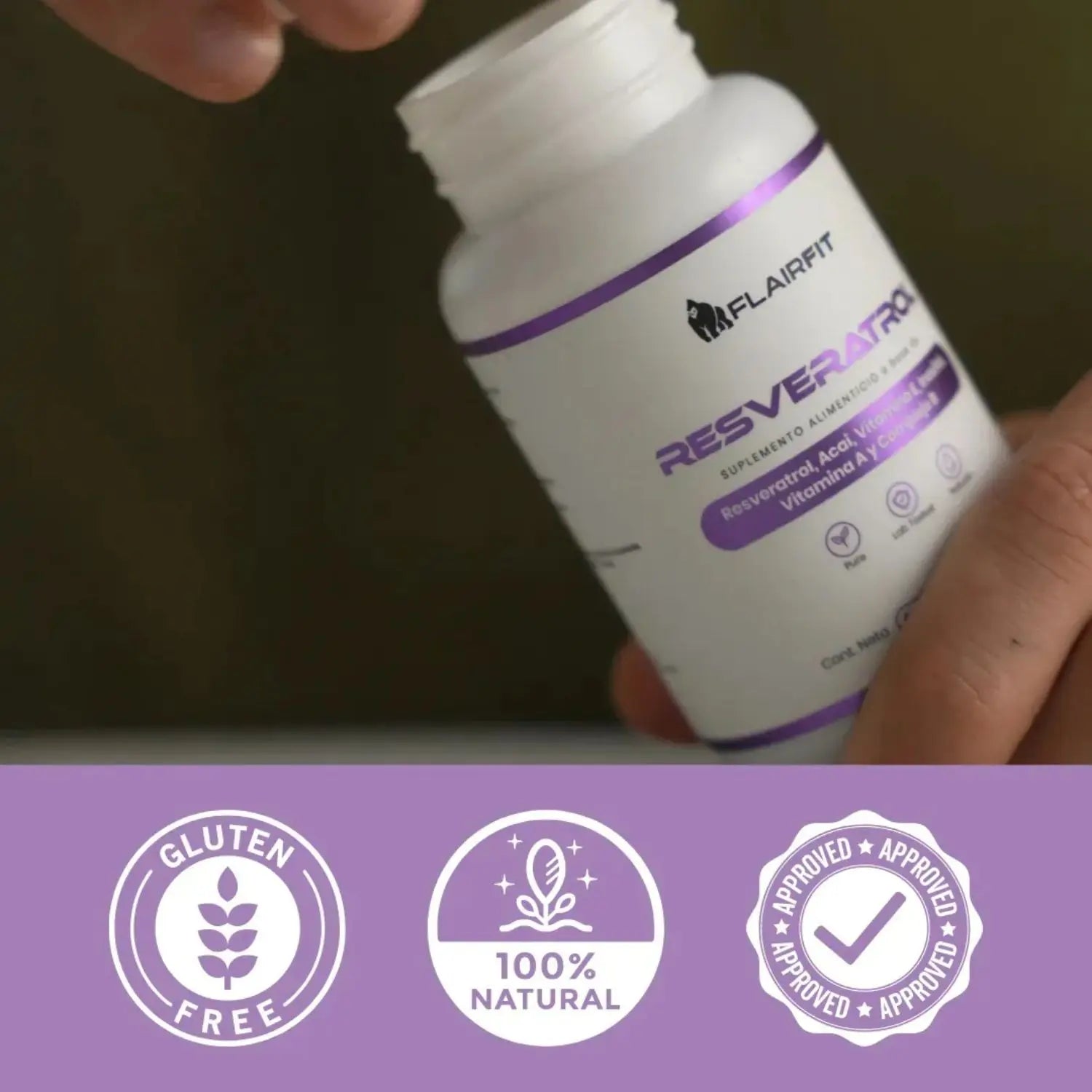 Flairfit Antioxidante Resveratrol  450mg 45 Cápsulas Sfn