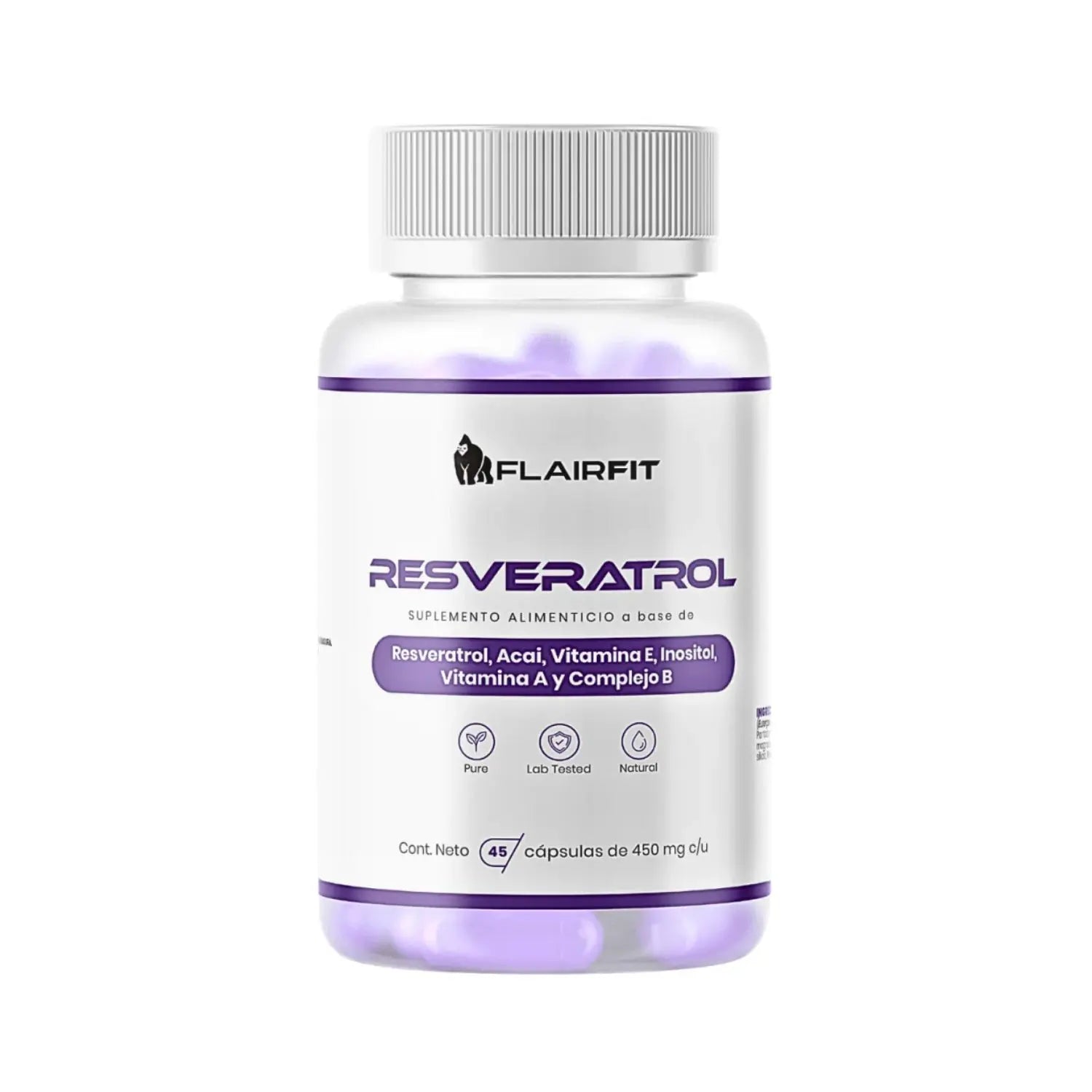 Flairfit Antioxidante Resveratrol  450mg 45 Cápsulas Sfn