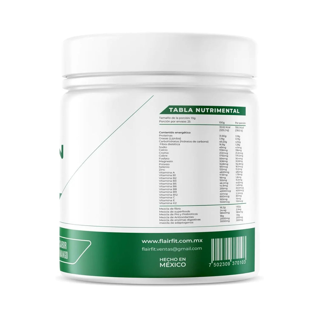 Flairfit® Daily Green Mix +50 Ingredientes 500g Sfn piña