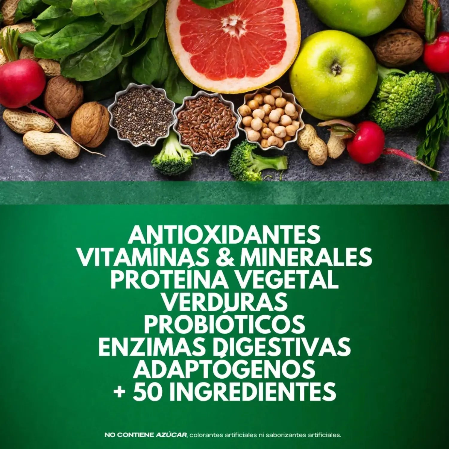 Flairfit® Daily Green Mix +50 Ingredientes 500g Sfn piña