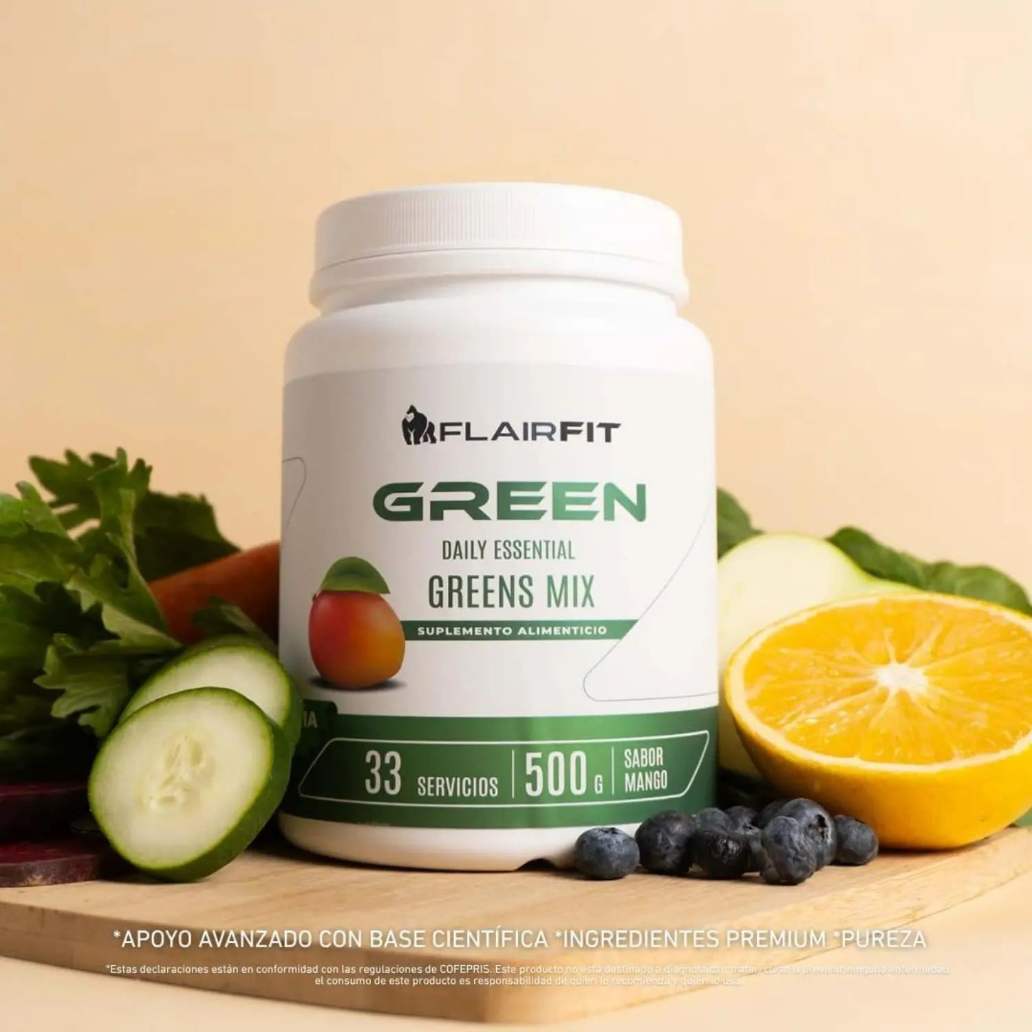 Flairfit® Daily Green Mix +50 Ingredientes 500g Sfn piña