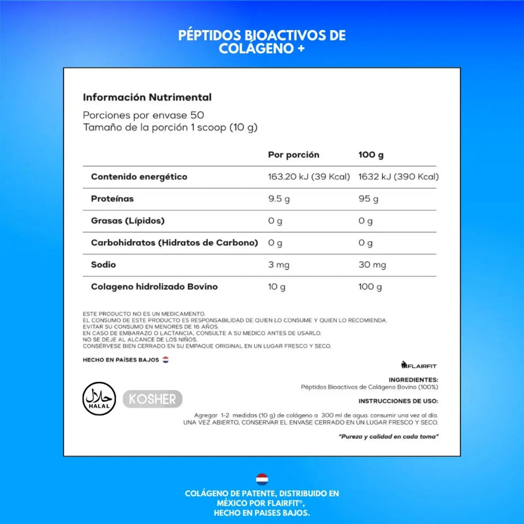 Flairfit® Péptidos Bioactivos Colágeno Hidrolizado 500G Sfn