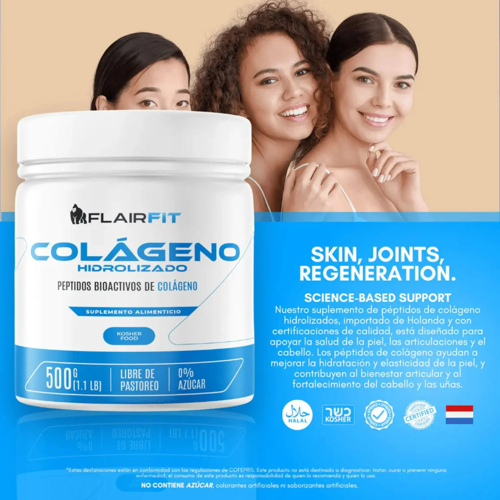 Flairfit® Péptidos Bioactivos Colágeno Hidrolizado 500G Sfn