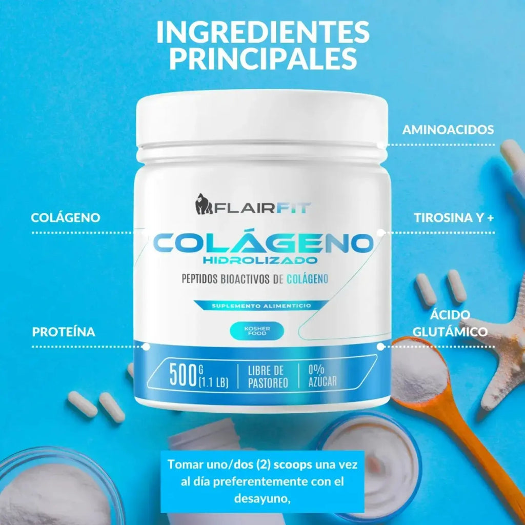 Flairfit® Péptidos Bioactivos Colágeno Hidrolizado 500G Sfn