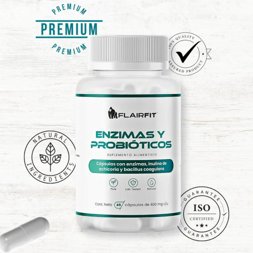 Flairfit Probioticos + Mezcla de Enzimas 45 Caps Sfn