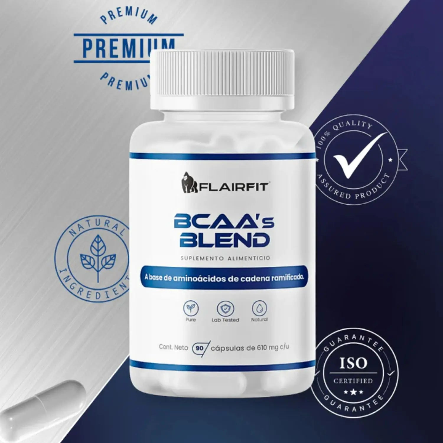 Flairfit Aminoacidos de Cadena Ramificada 90 Caps Sfn
