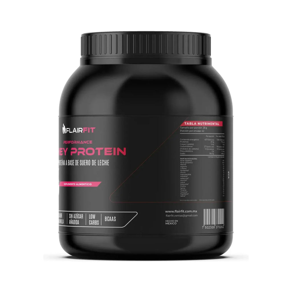 Flairfit® Whey Protein Proteína Suero De Leche 1.2Kg vainilla Sfn