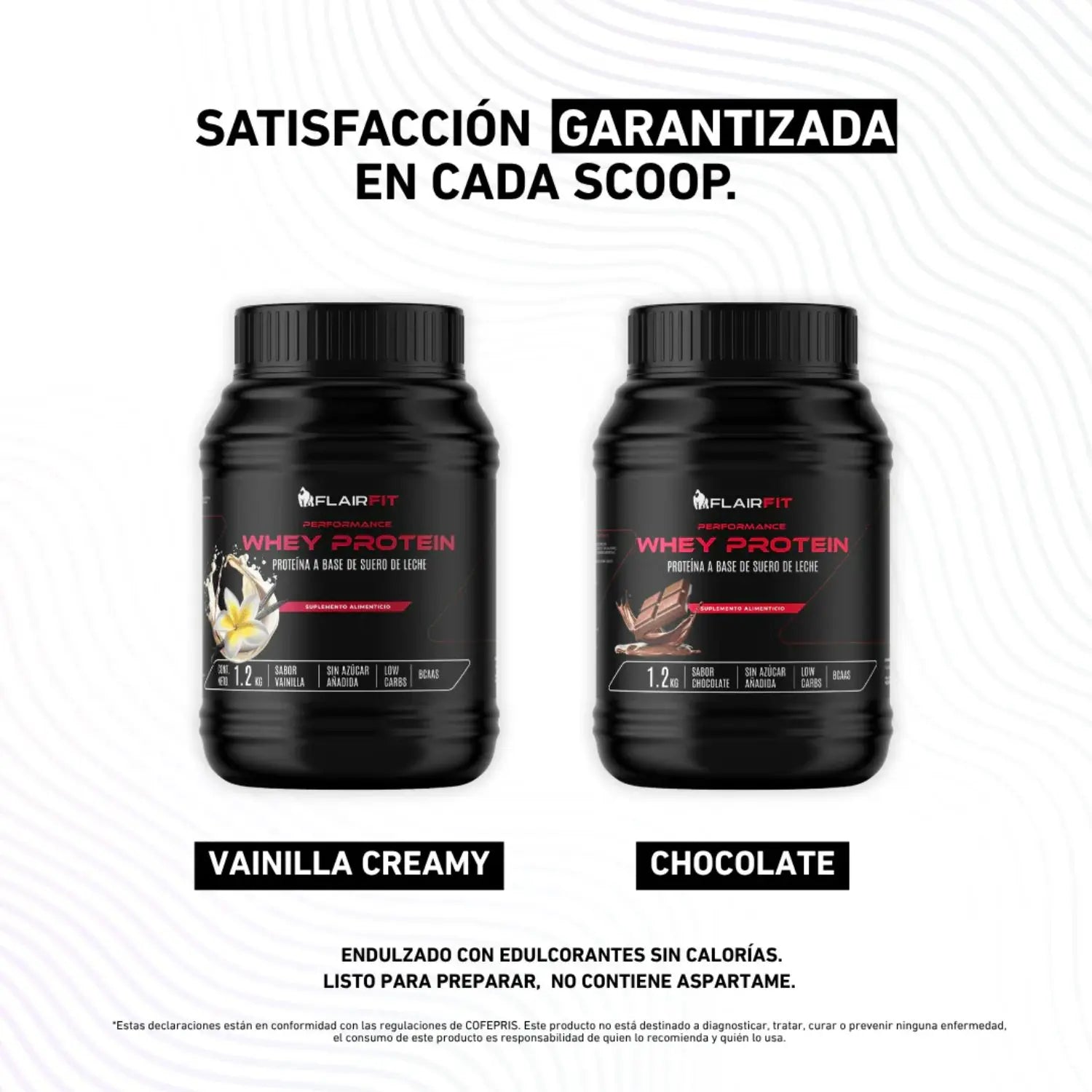 Flairfit® Whey Protein Proteína Suero De Leche 1.2Kg vainilla Sfn