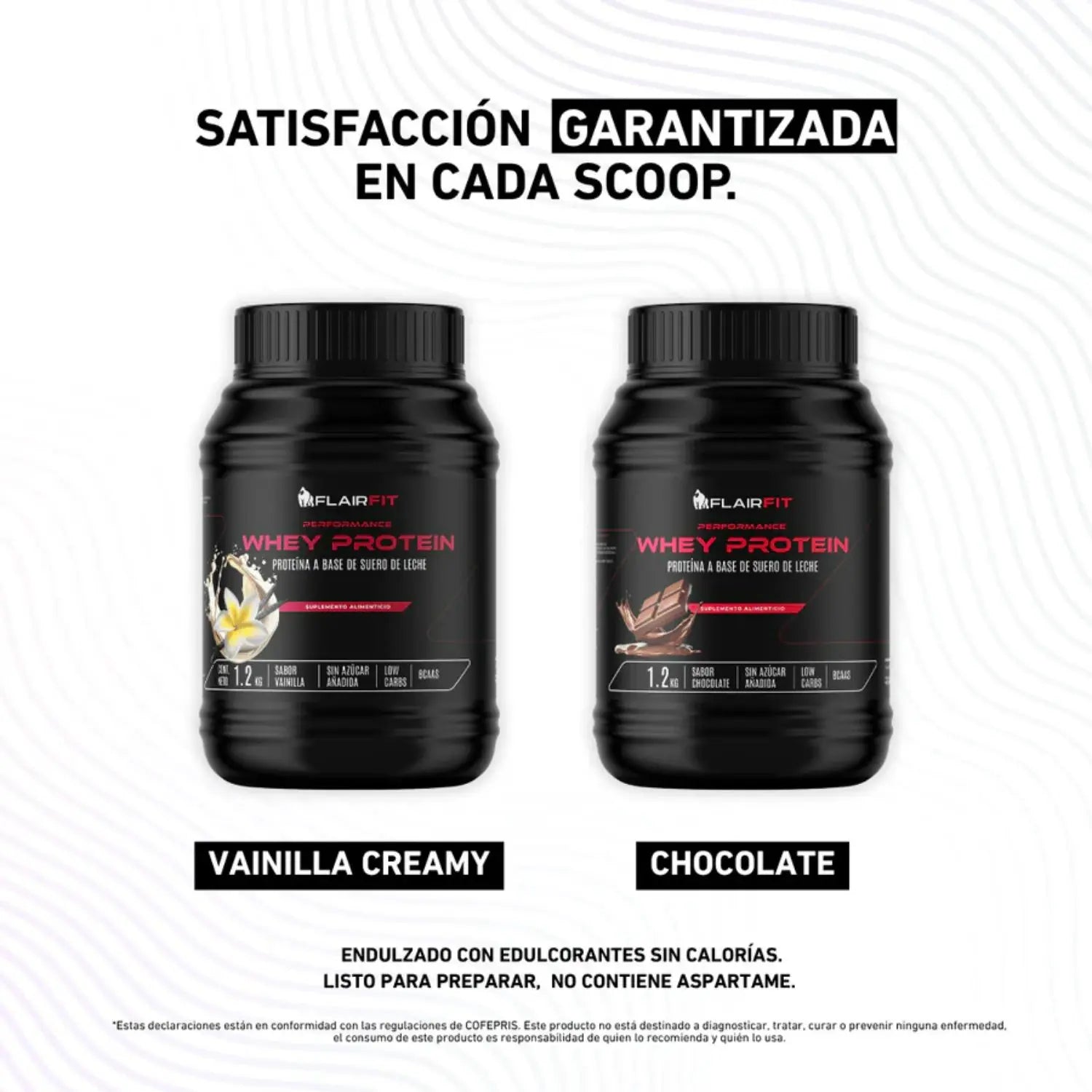 Flairfit® Whey Protein Proteína Suero De Leche 1.2Kg Chocolate Sfn