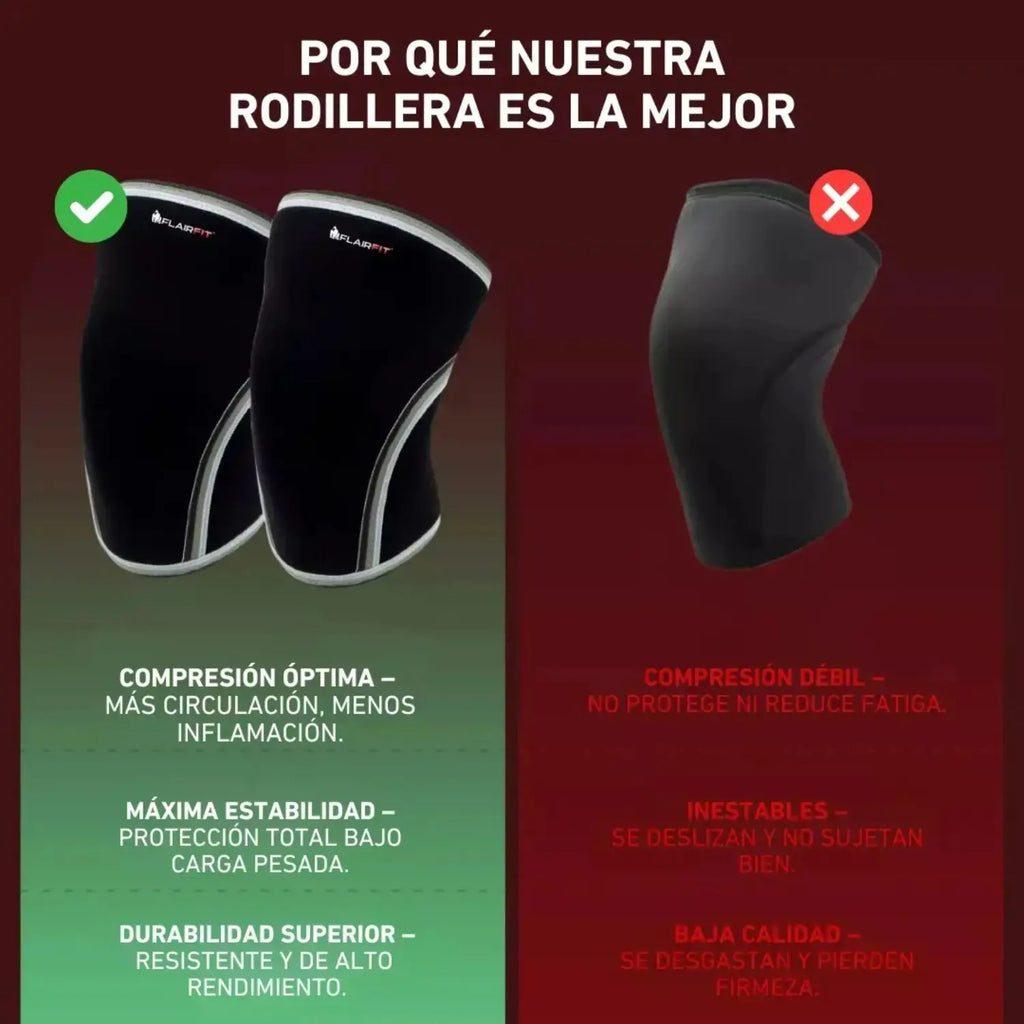 Flairfit rodillera neopreno 7mm powerlifting gym grande sfn (INDIVIDUAL AMAZON)