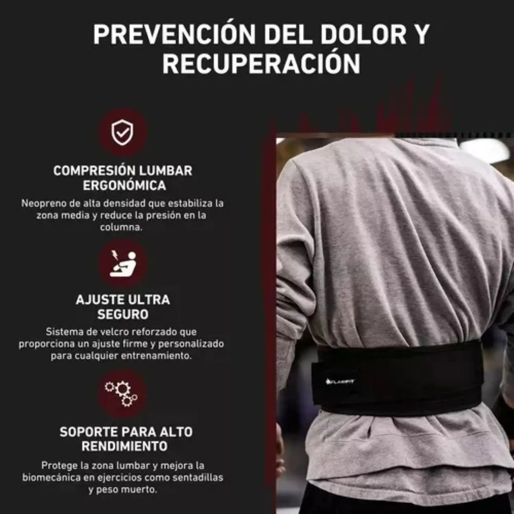 Flairfit cinturón mediano velcro levantamiento de peso sfn