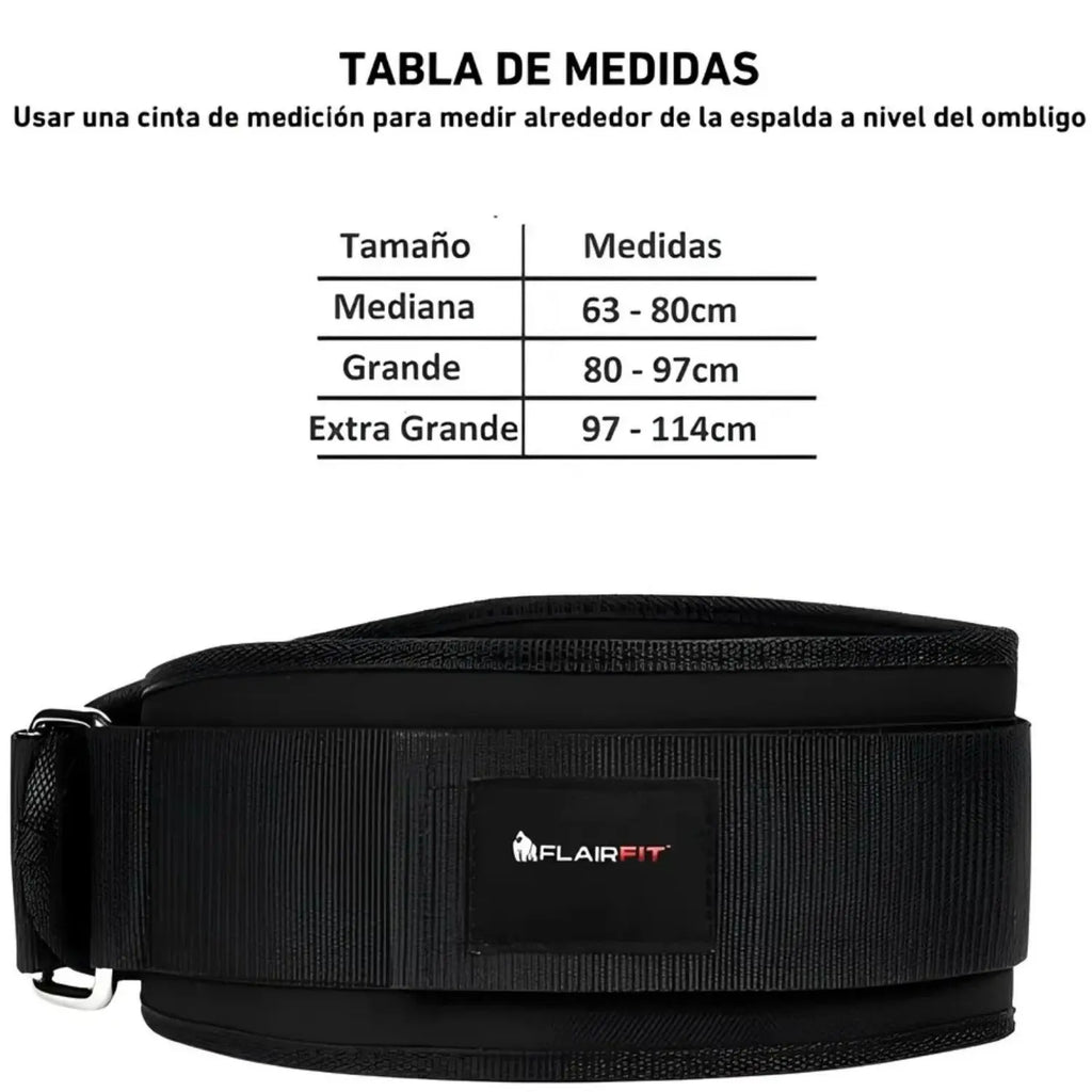 Flairfit cinturón grande velcro levantamiento de peso sfn