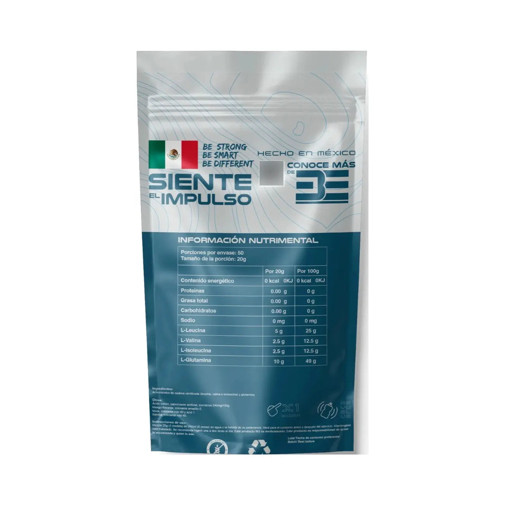 Be bcca´s + glutamina 1kg 50 servs sfn Mango/naranja