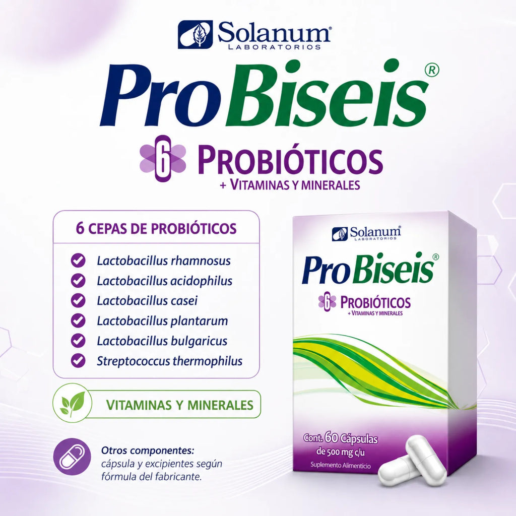 Solanum Probiseis Probióticos + Vit. Y Minerales 60 Caps Sfn