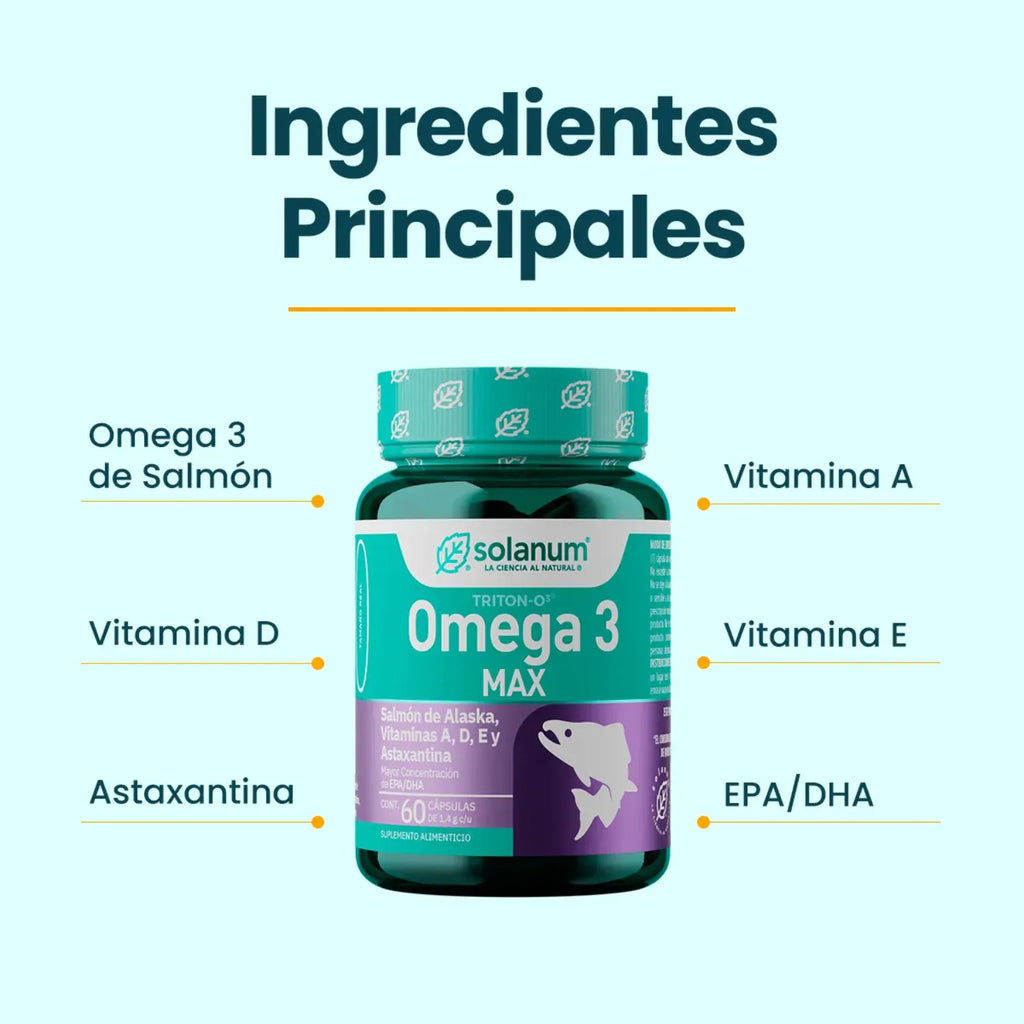 Solanum Omega 3 De Salmon De Alaska + Vitaminas 60 Caps Sfn