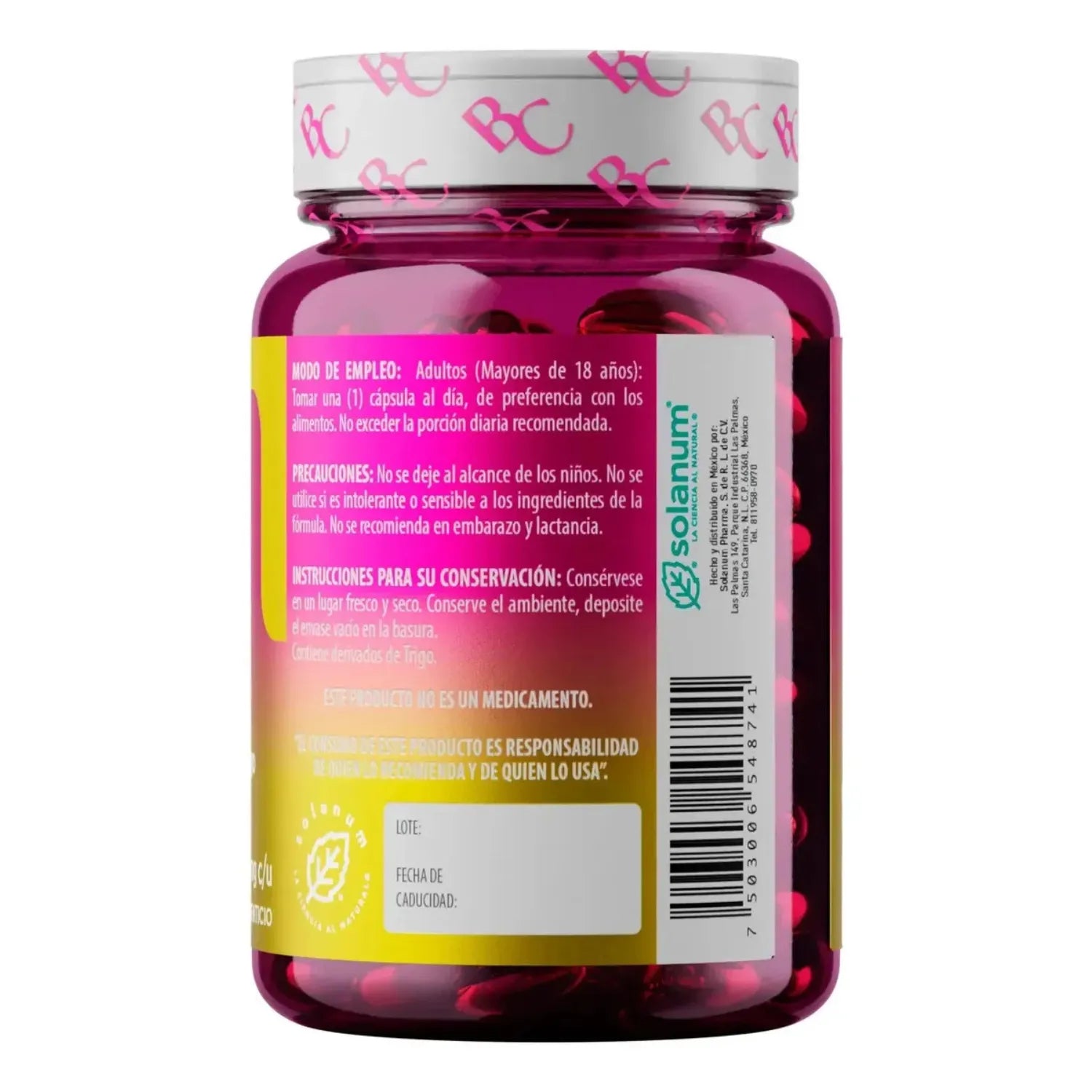 SOLANUM Vitamina E + Biotina, Germen de Trigo 120 CAPS SFN