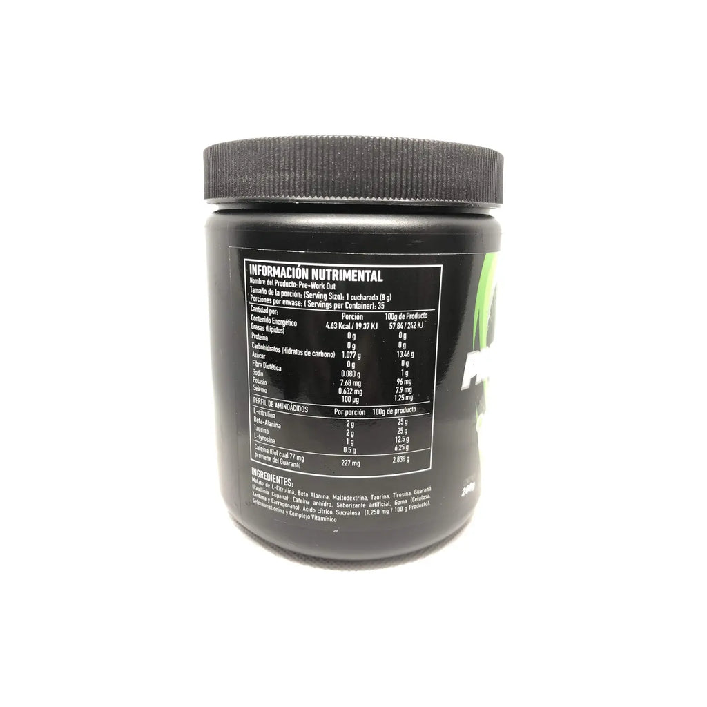 PROTGT PREWORKOUT ARGININA, CREATINA 240ML 35 SERVS SFN MANZANA VERDE