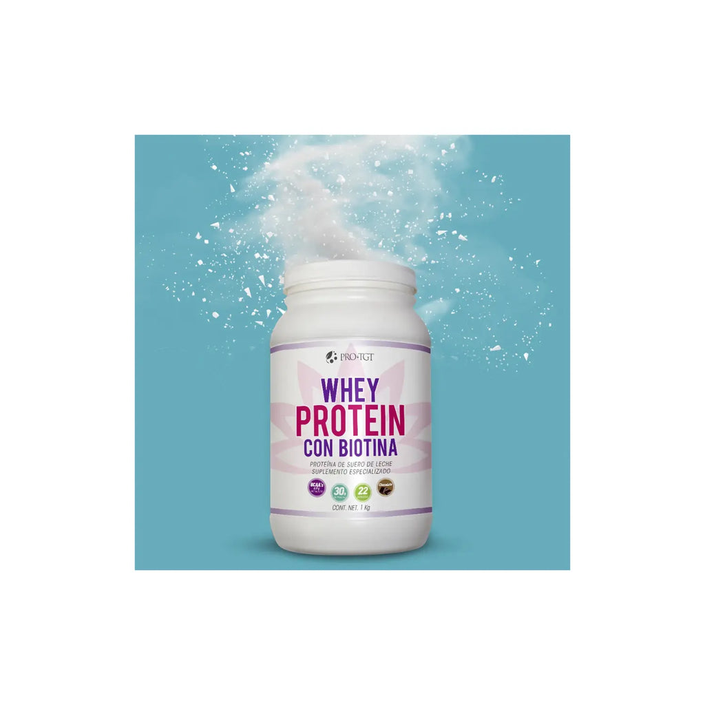 PROTGT WHEY CON BIOTINA, PROTEÍNA BARIATRICA 1 KG SFN FRESA