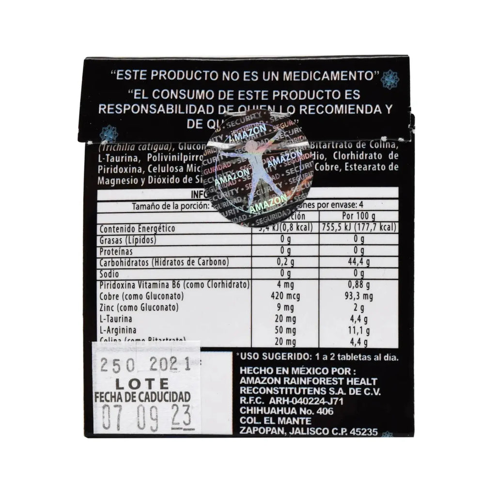 XT VR VIGORIZANTE AMINOACIDOS PLANTAS Y MINERALES 4 TABLETAS DE 450 MG