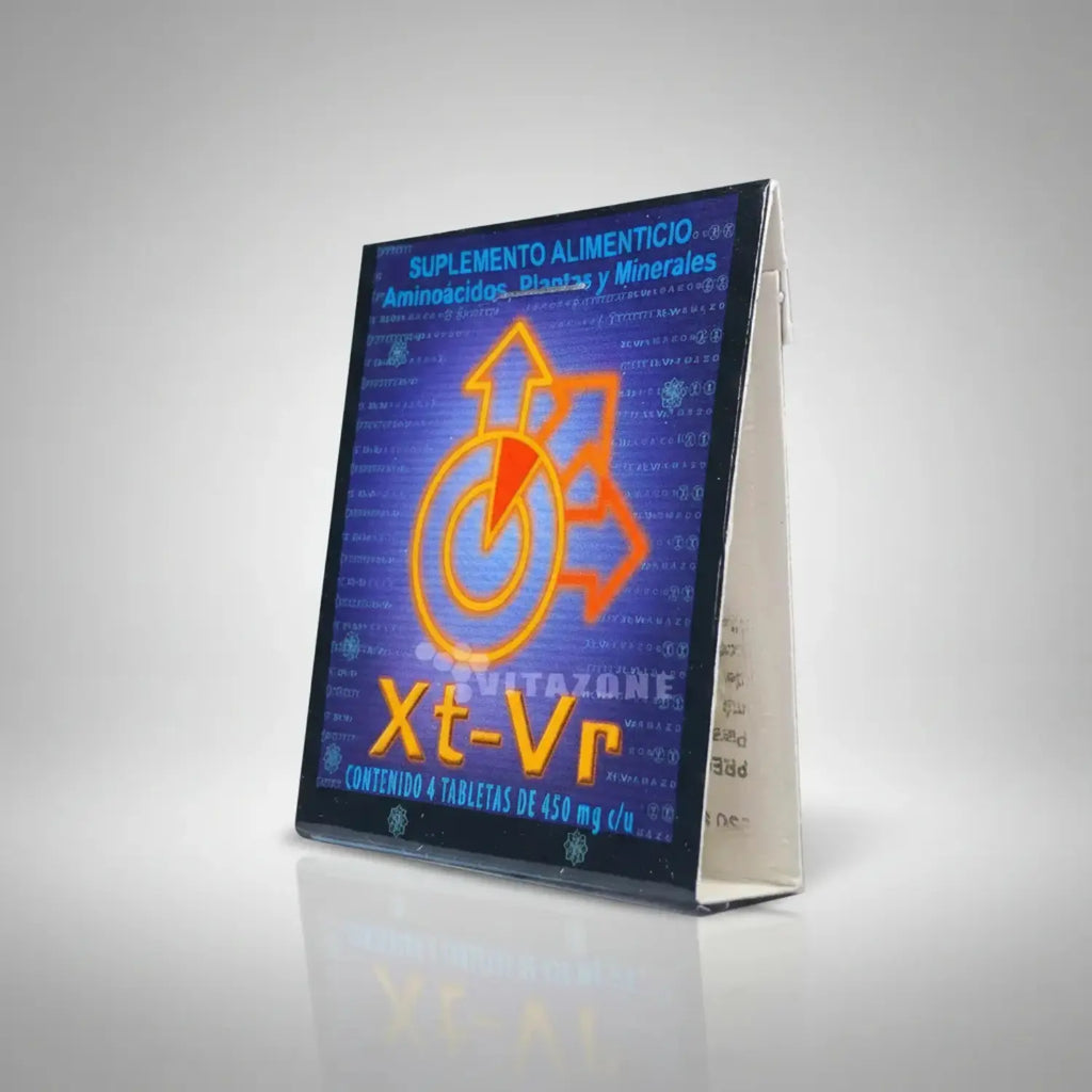XT VR VIGORIZANTE AMINOACIDOS PLANTAS Y MINERALES 4 TABLETAS DE 450 MG