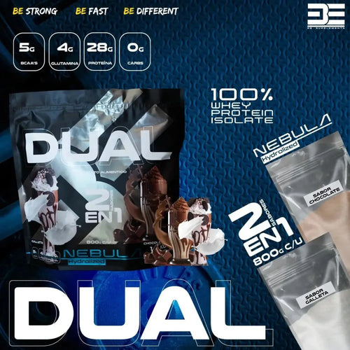 Be Supplements, Proteina Nebula 2 En 1 Dual 1.6 kg, 42 Servicios, Recuperación y Crecimiento Muscular