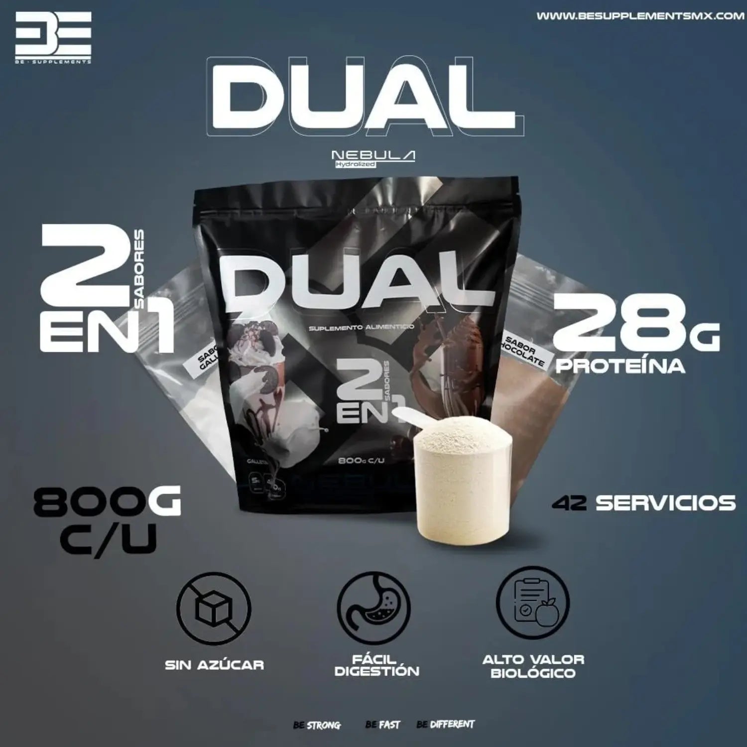 Nebula 2 En 1 Dual 1.6kg Galleta Y Chocolate 800g C/u
