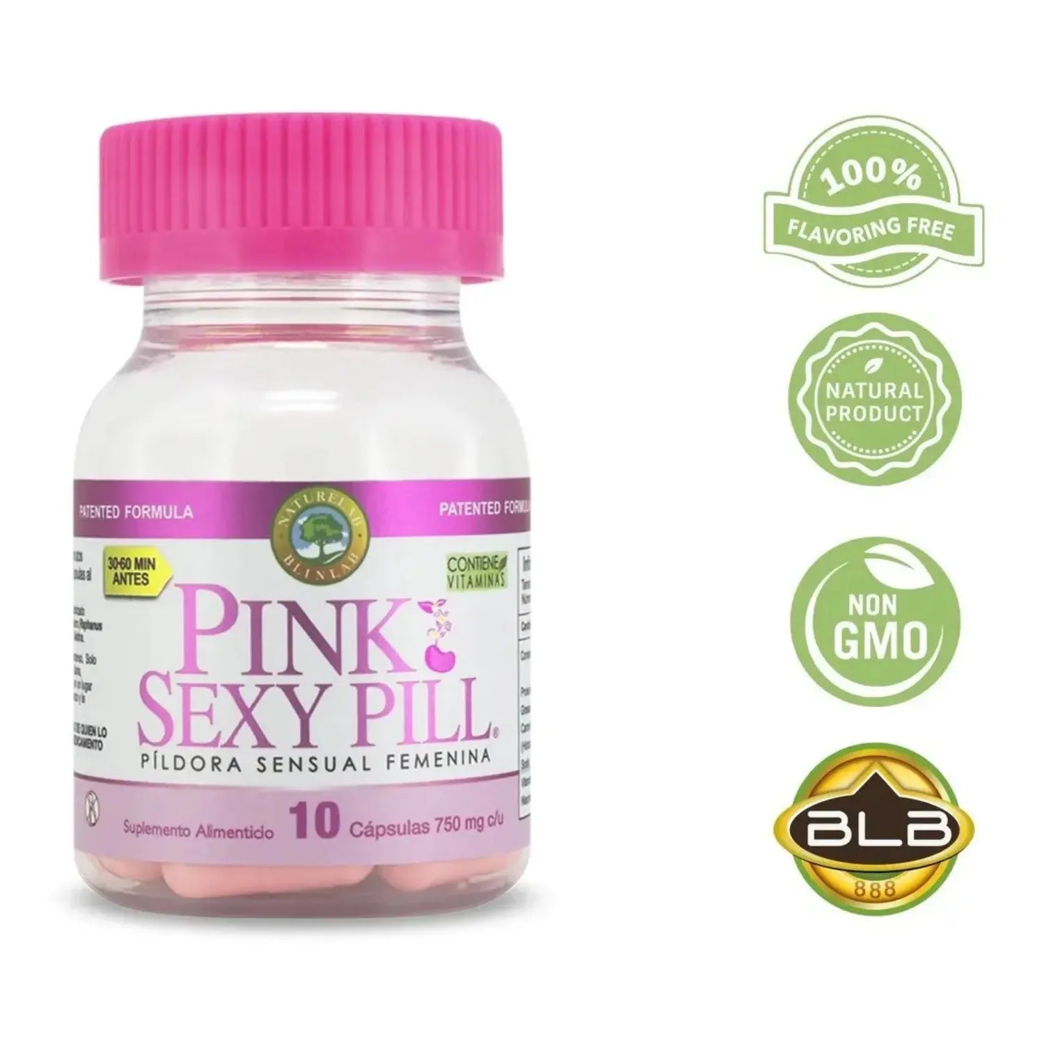 Pink Sexy Pill Pildora Sensual Femenina 10 Caps Blinlab Sfn