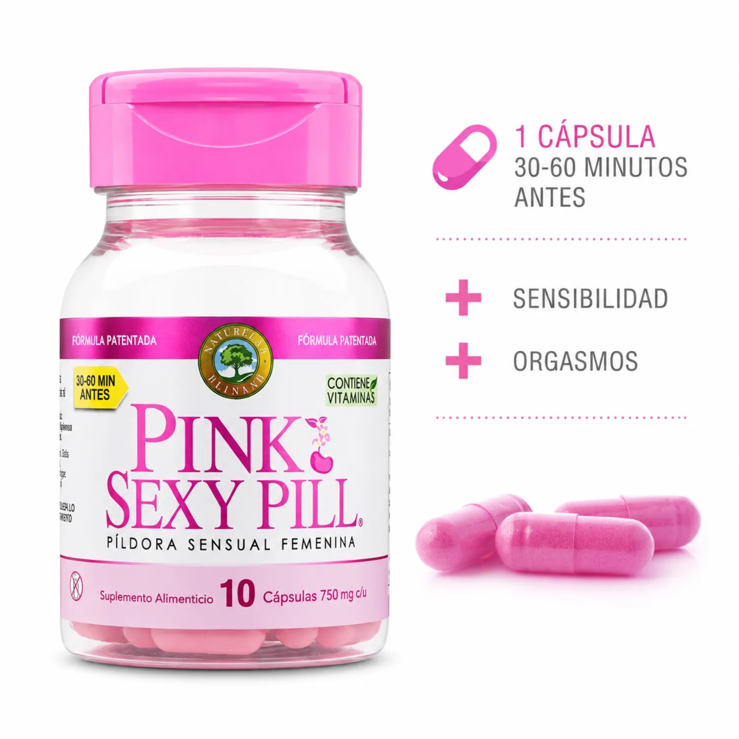 Pink Sexy Pill Pildora Sensual Femenina 10 Caps Blinlab Sfn