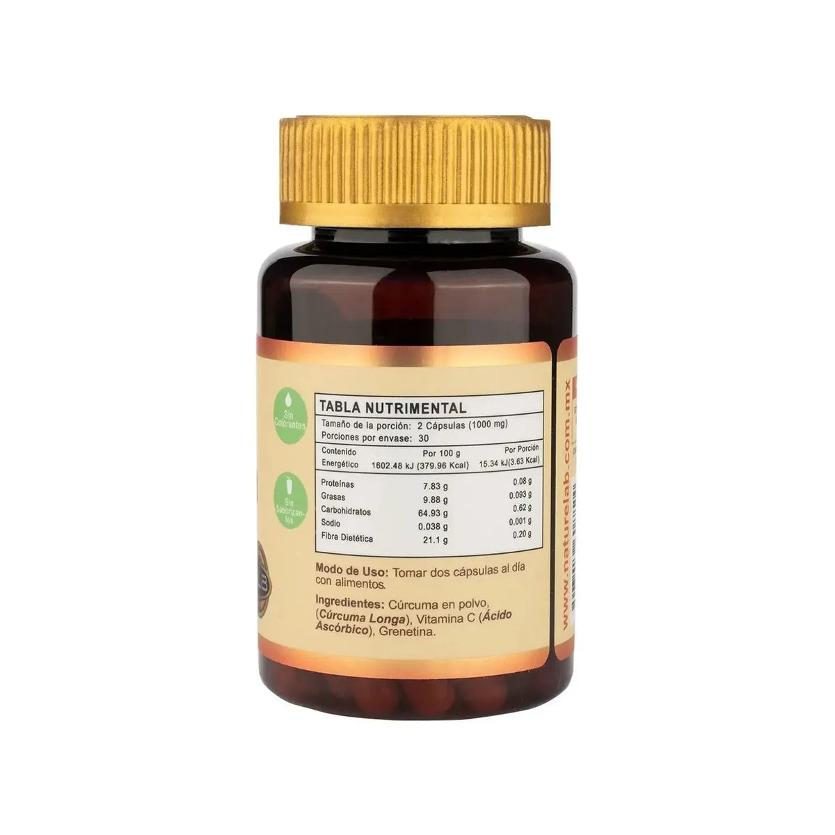 Naturelab Cúrcuma + Vitamina C 480mg 60 Capsulas