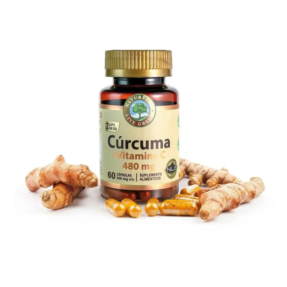 Naturelab Cúrcuma + Vitamina C 480mg 60 Capsulas