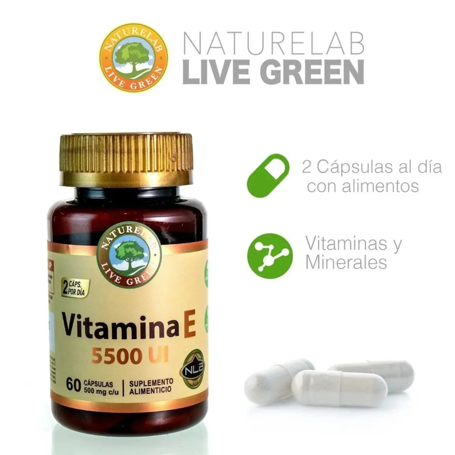NATURELAB VITAMINA E 500MG 60CAPS SFN