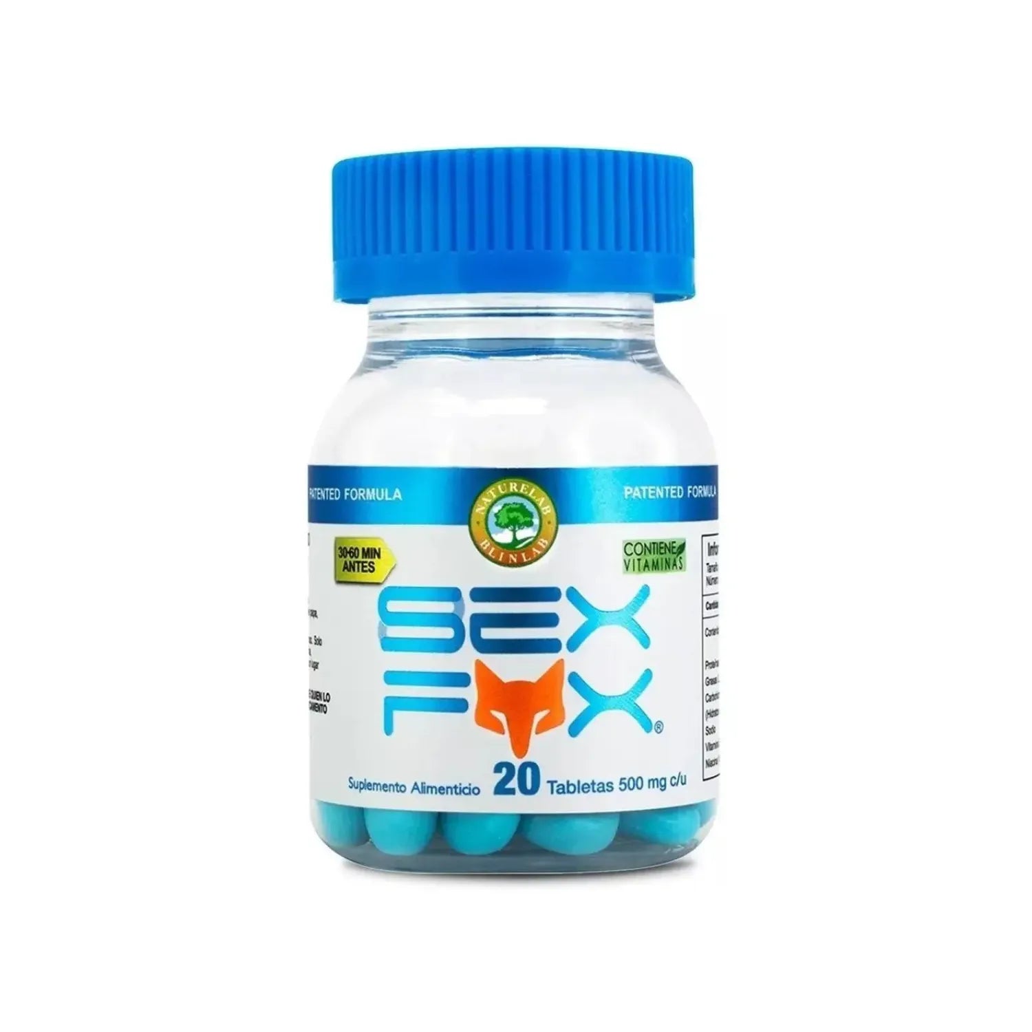 Blinlab Sex Fox 20 Tabletas 500mg Formula Masculina Sfn