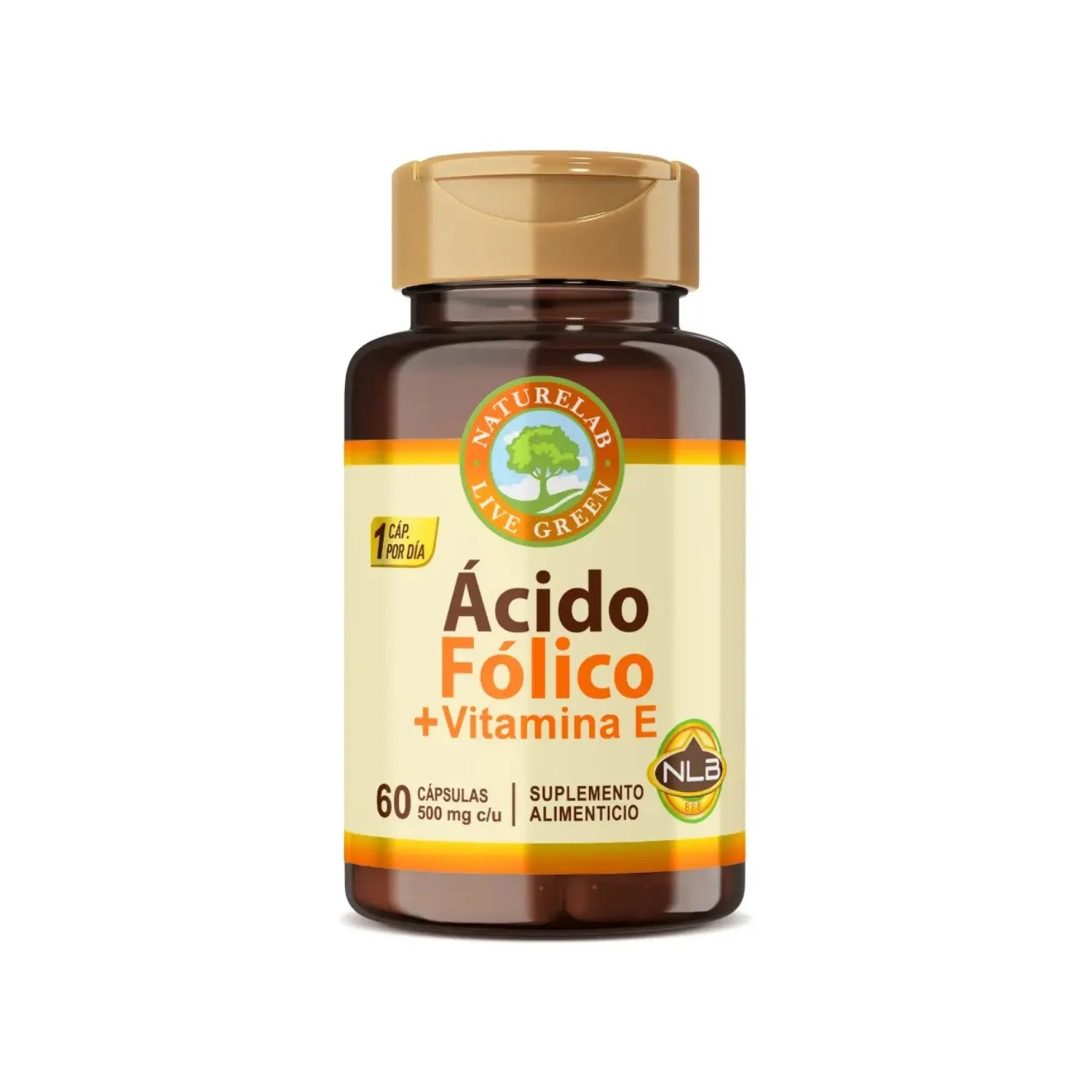 NATURELAB ÁCIDO FÓLICO 500MG 60 CAPS SFN