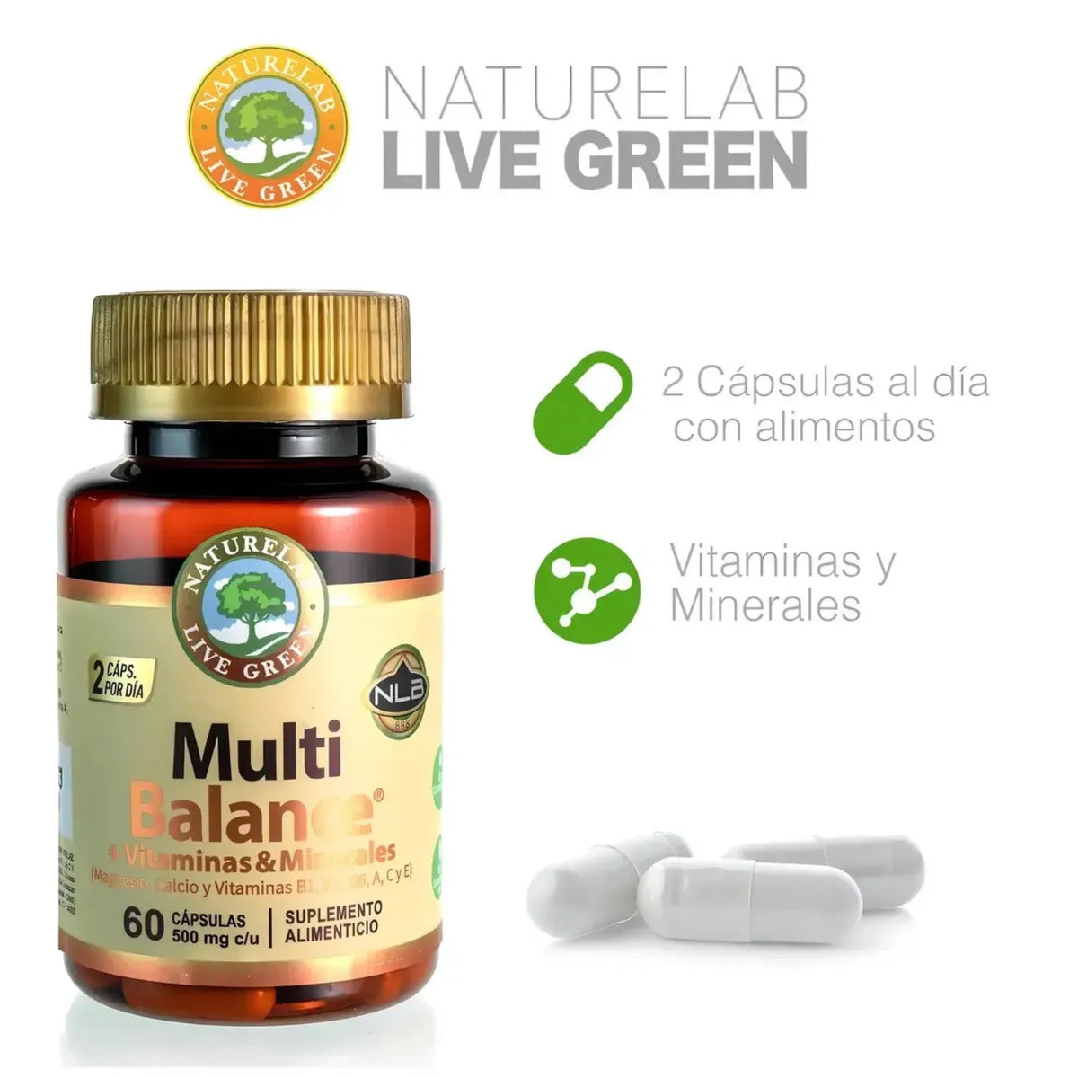Naturelab Multi Balance 500 mg 60 Capsulas