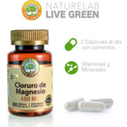 Naturelab Cloruro De Magnesio 400mg 60 Capsulas