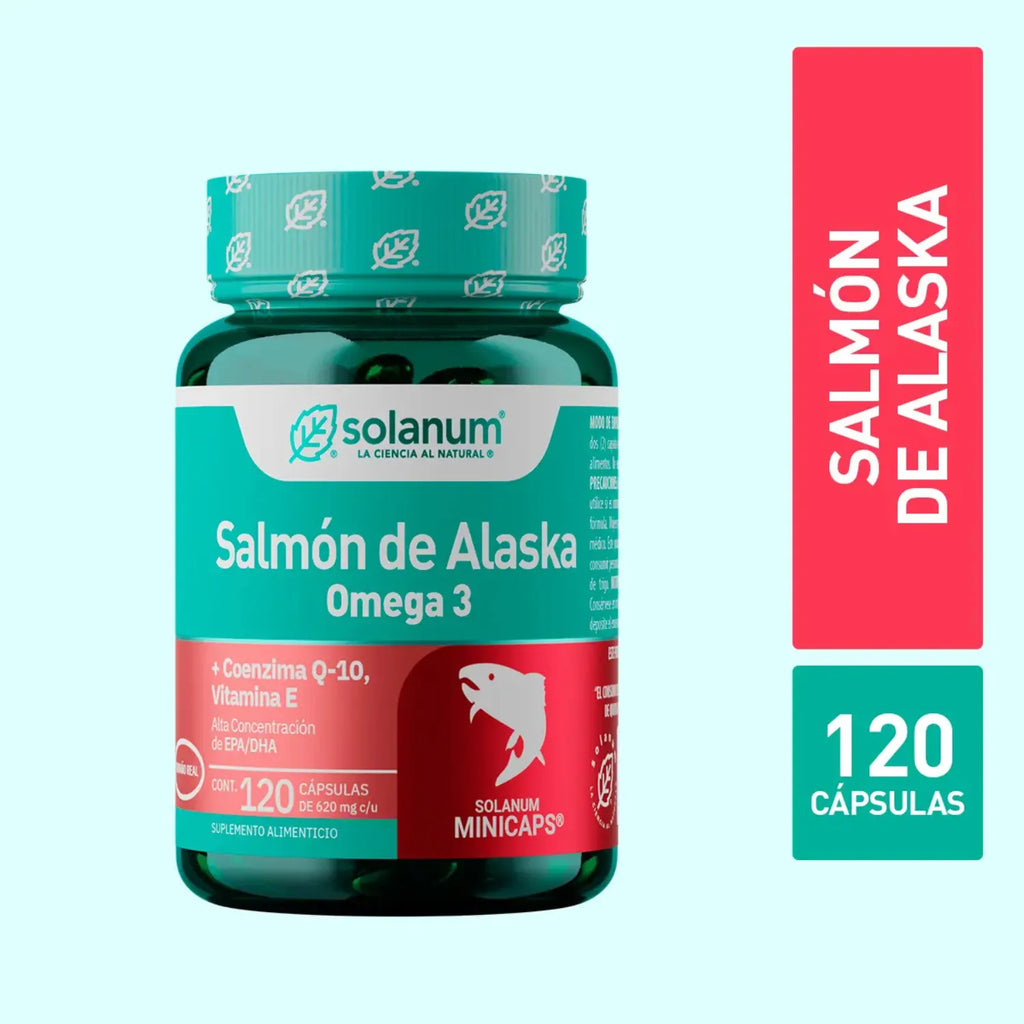 SOLANUM OMEGA 3 SALMÓN DE ALASKA+VIT.E &COQ-10 120MINCAP SFN