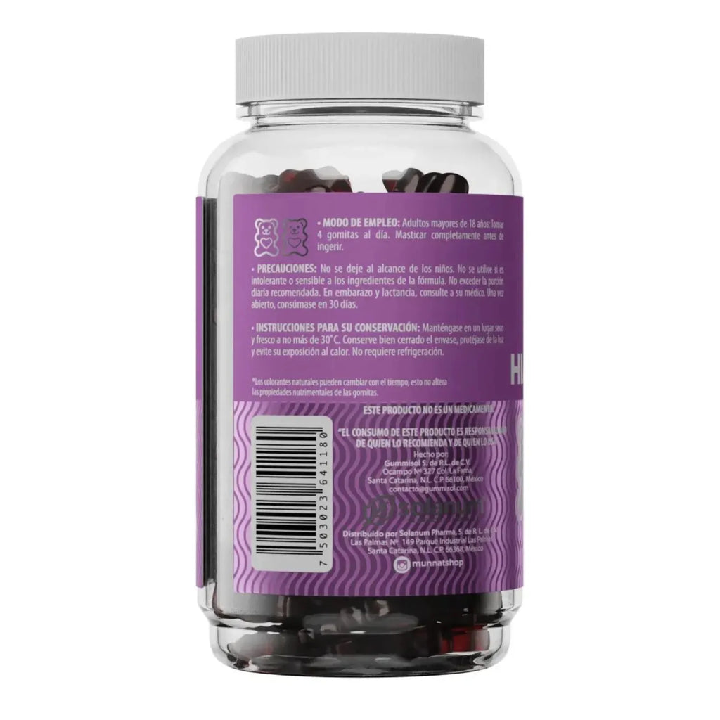 BELABEAR ÁCIDO HIALURÓNICO 100GOMITAS FRAMBUESA SOLANUM SFN