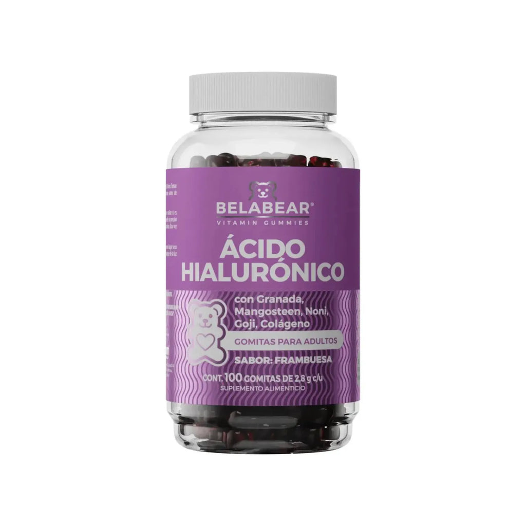BELABEAR ÁCIDO HIALURÓNICO 100GOMITAS FRAMBUESA SOLANUM SFN