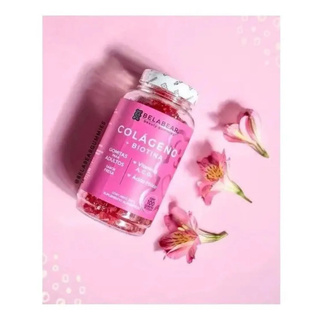 BELABEAR COLÁGENO + BIOTINA 100GOMITAS FRESA SOLANUM SFN