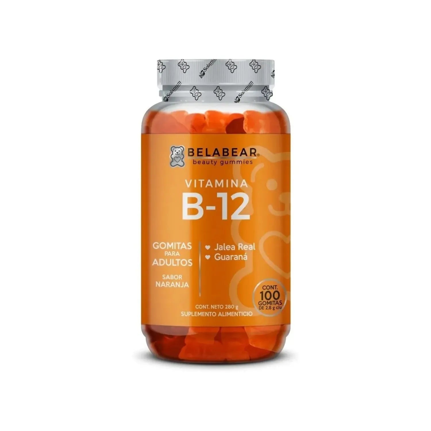 SOLANUM BELABEAR VIT B12 + JALEA REAL GUARANÁ 100GOMITAS SFN