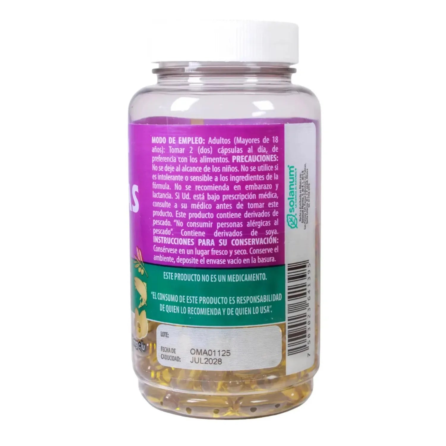 SOLANUM OMEGAS 3 6 9 ACEITE DE AGUACATE 180 CAPS SFN