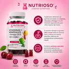 SOLANUM VITAMINAS Y MINERALES + OMEGA 3,6,9 100 GOMITAS SFN