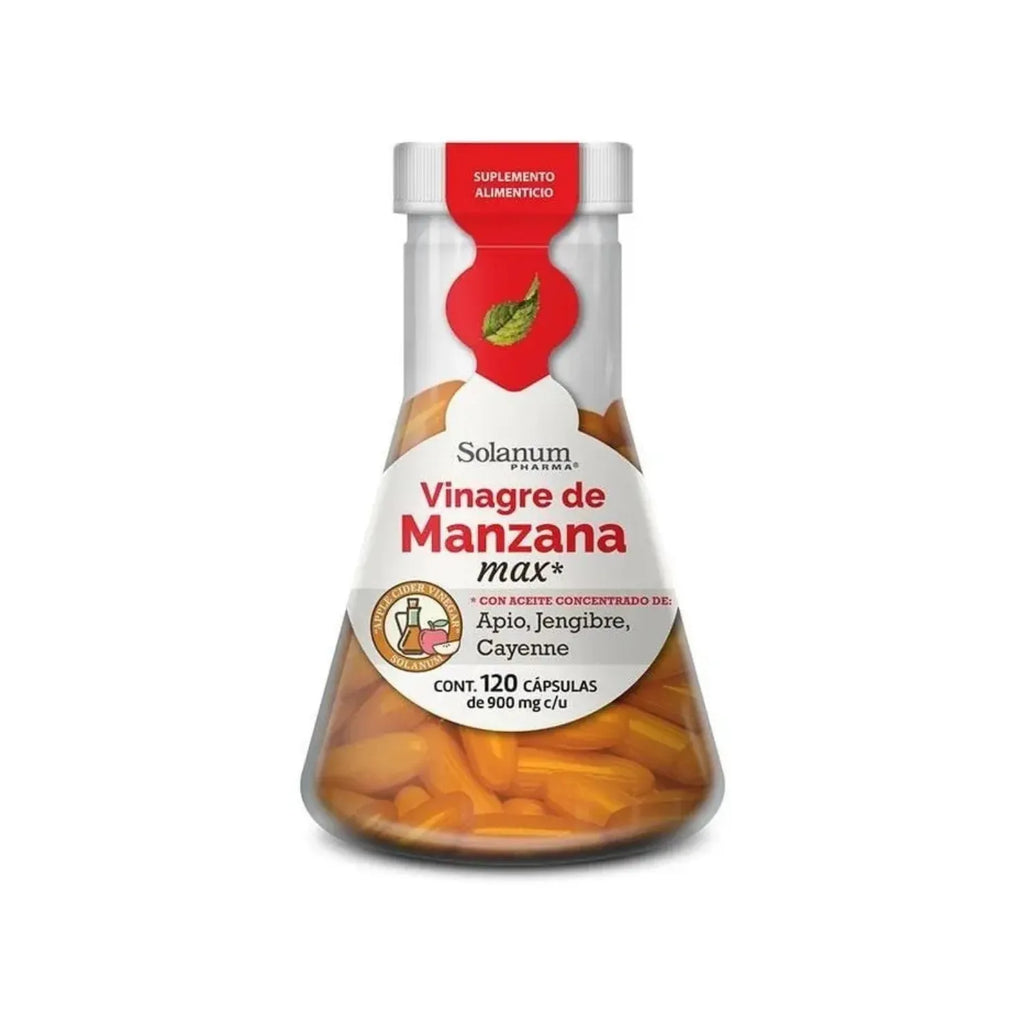 Solanum Vinagre De Manzana Con Apio, Jengibre, 120 Caps