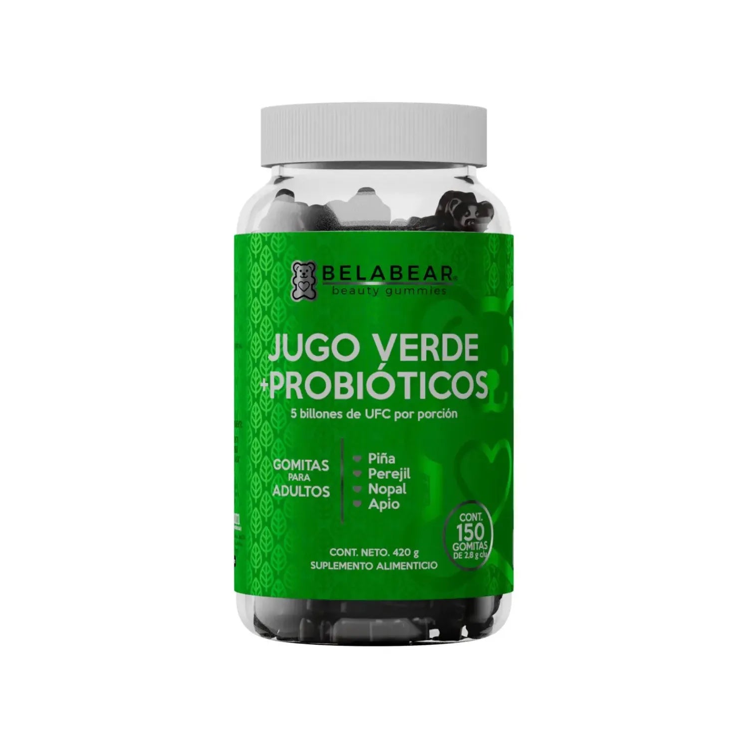 SOLANUM BELABEAR JUGO VERDE + PROBIÓTICOS 150 GOMITAS SFN