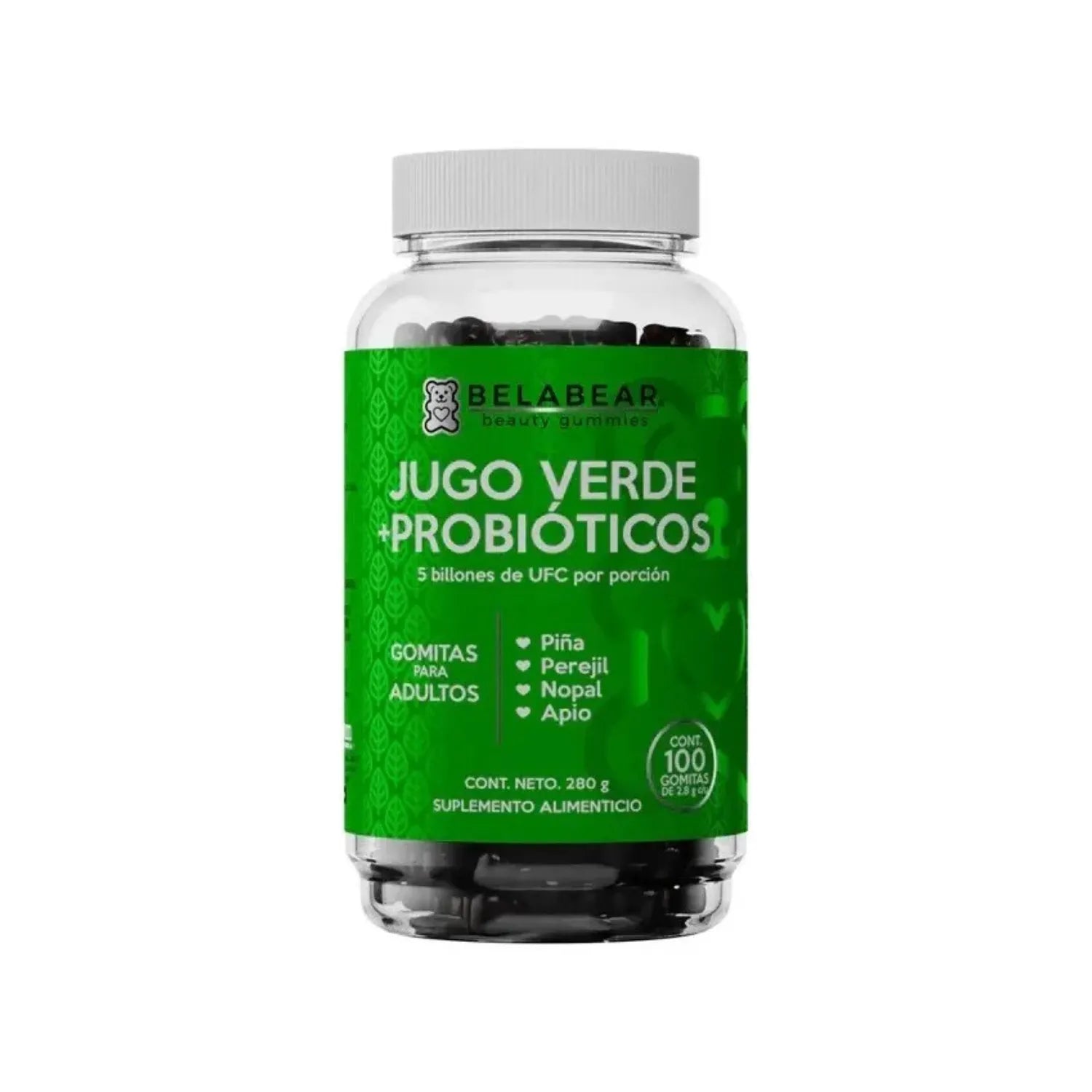 SOLANUM BELABEAR JUGO VERDE + PROBIÓTICOS 100 GOMITAS SFN