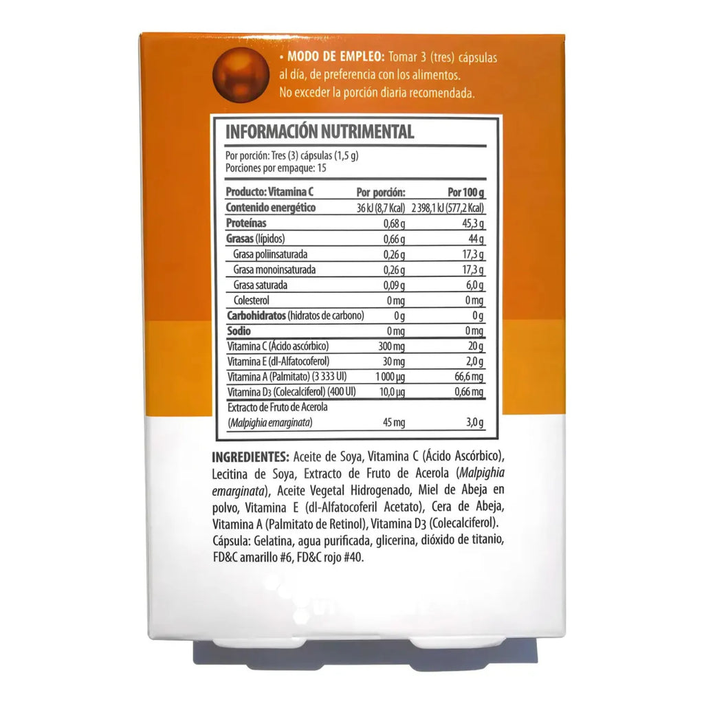 SOLANUM VITAMINA C + VITAMINAS A, D, E 45 CAPS SFN