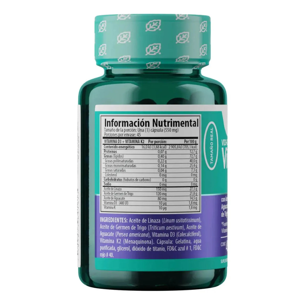 SOLANUM VITAMINA D3+VITAMINA K2, ACEITE DE LINAZA 45CÁPS SFN
